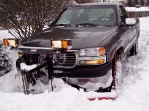 snow plowing in Bloomfield Hills Mi.